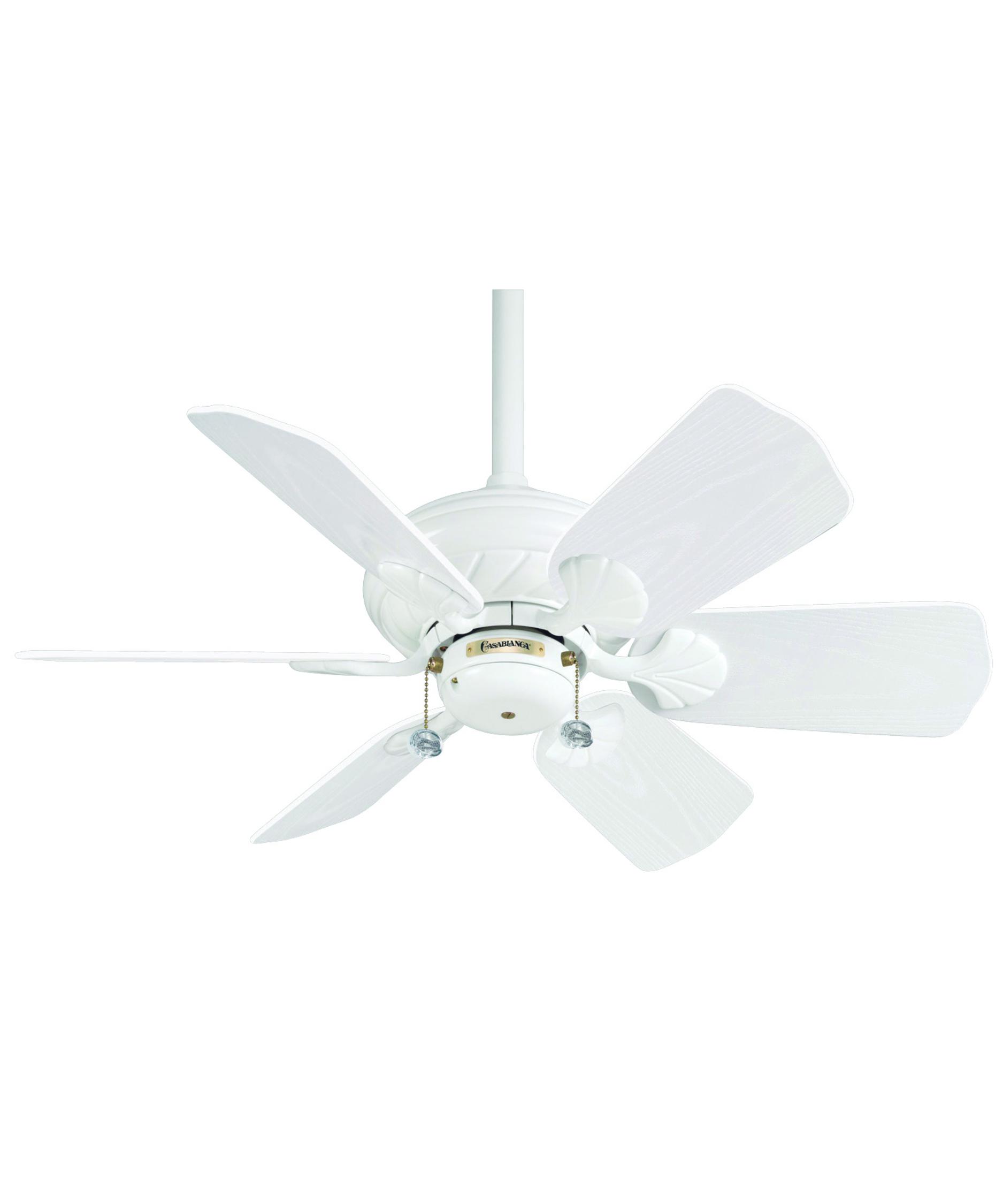 Casablanca Wailea 31 Inch 5 Blade Ceiling Fan Capitol Lighting 1 Shown In Snow White Finish