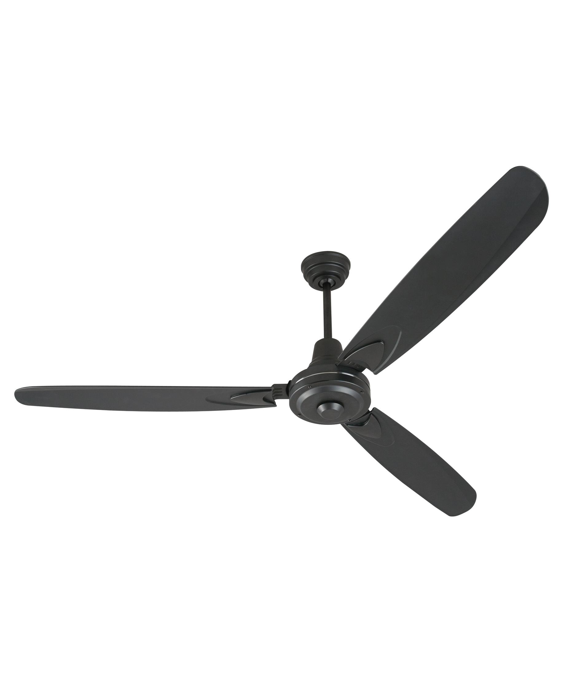 Craftmade Velocity 58 Inch 3 Blade Ceiling Fan Capitol Lighting Shown In Flat Black Finish