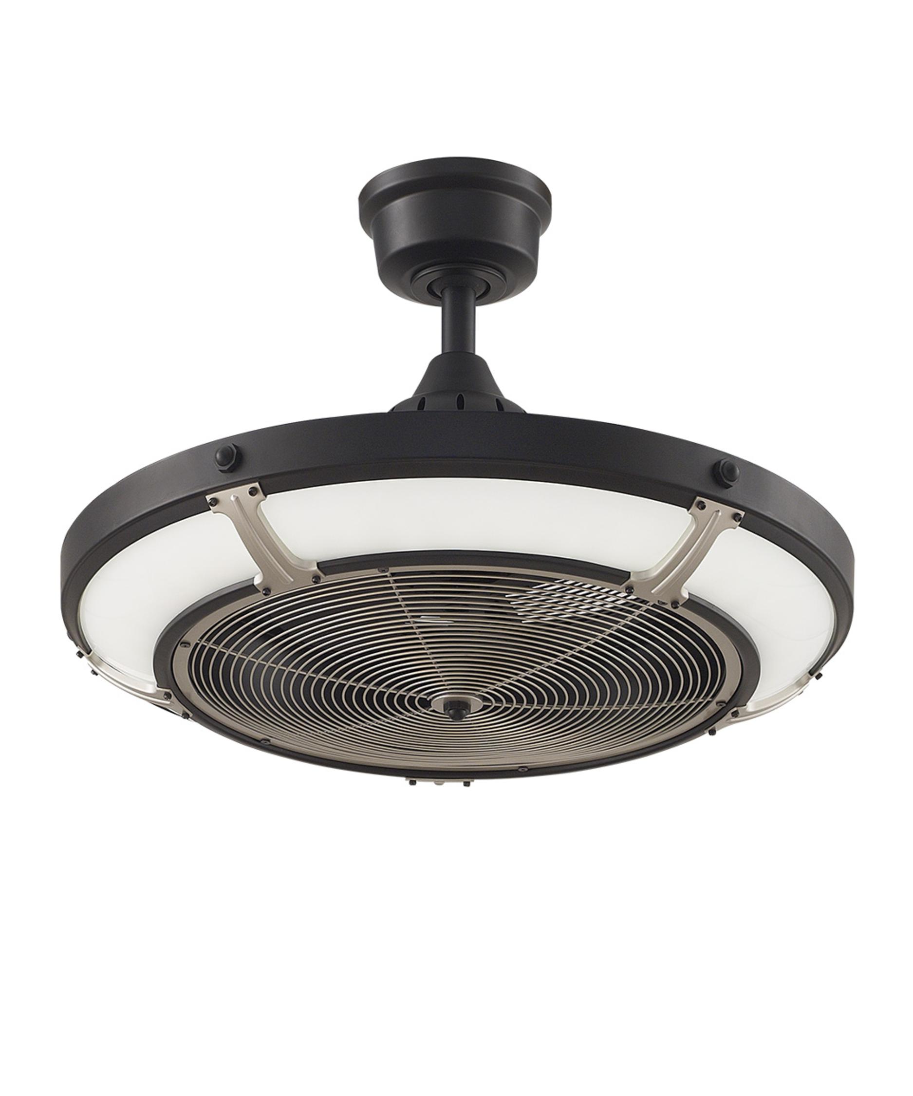 Fanimation Fp6260 Pickett Drum 24 Inch 3 Blade Ceiling Fan Shown In Black Finish