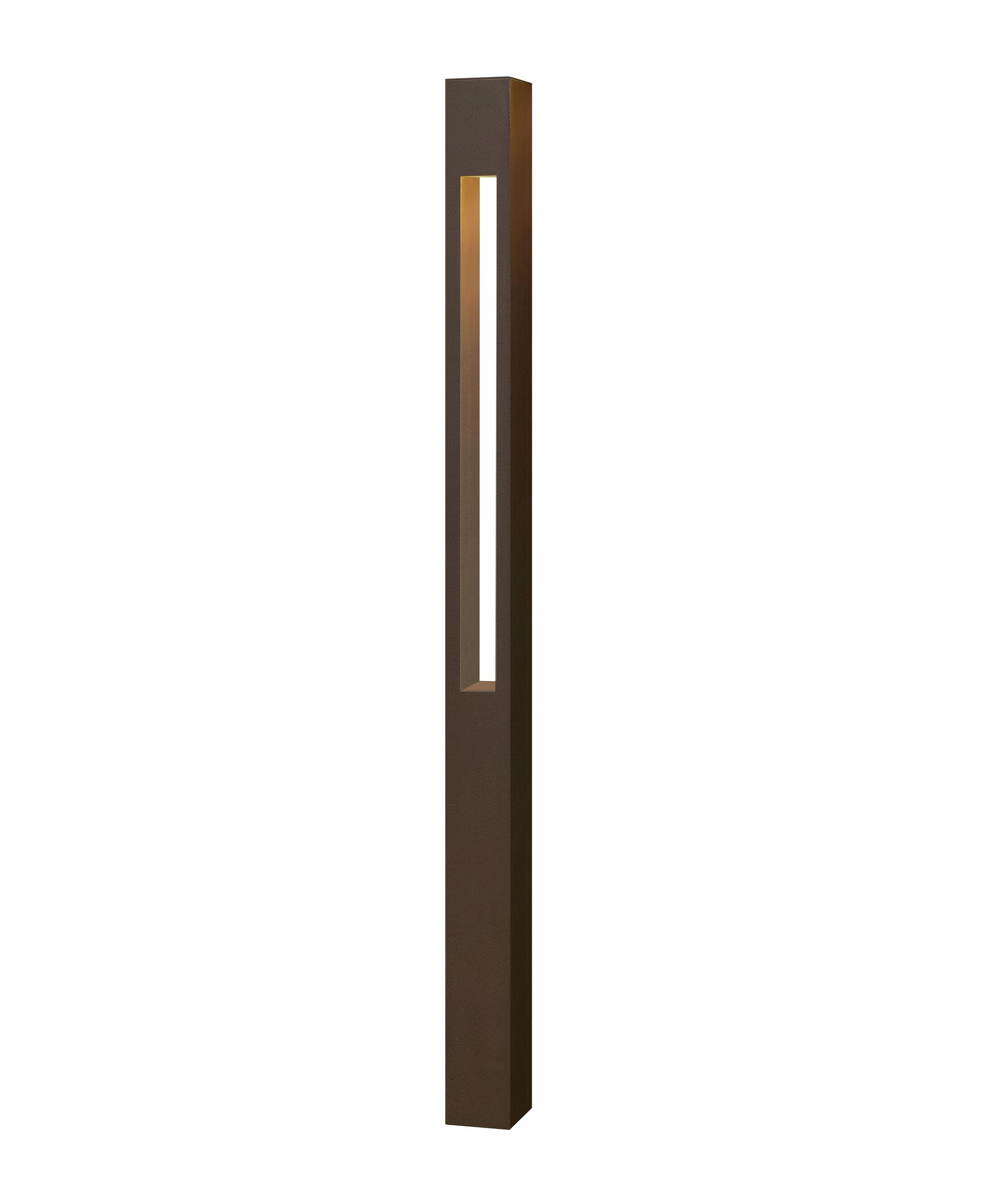 Hinkley Lighting 15602 Atlantis 3 Inch Bollard Capitol Shown In Bronze Finish And Etched Lens Glass