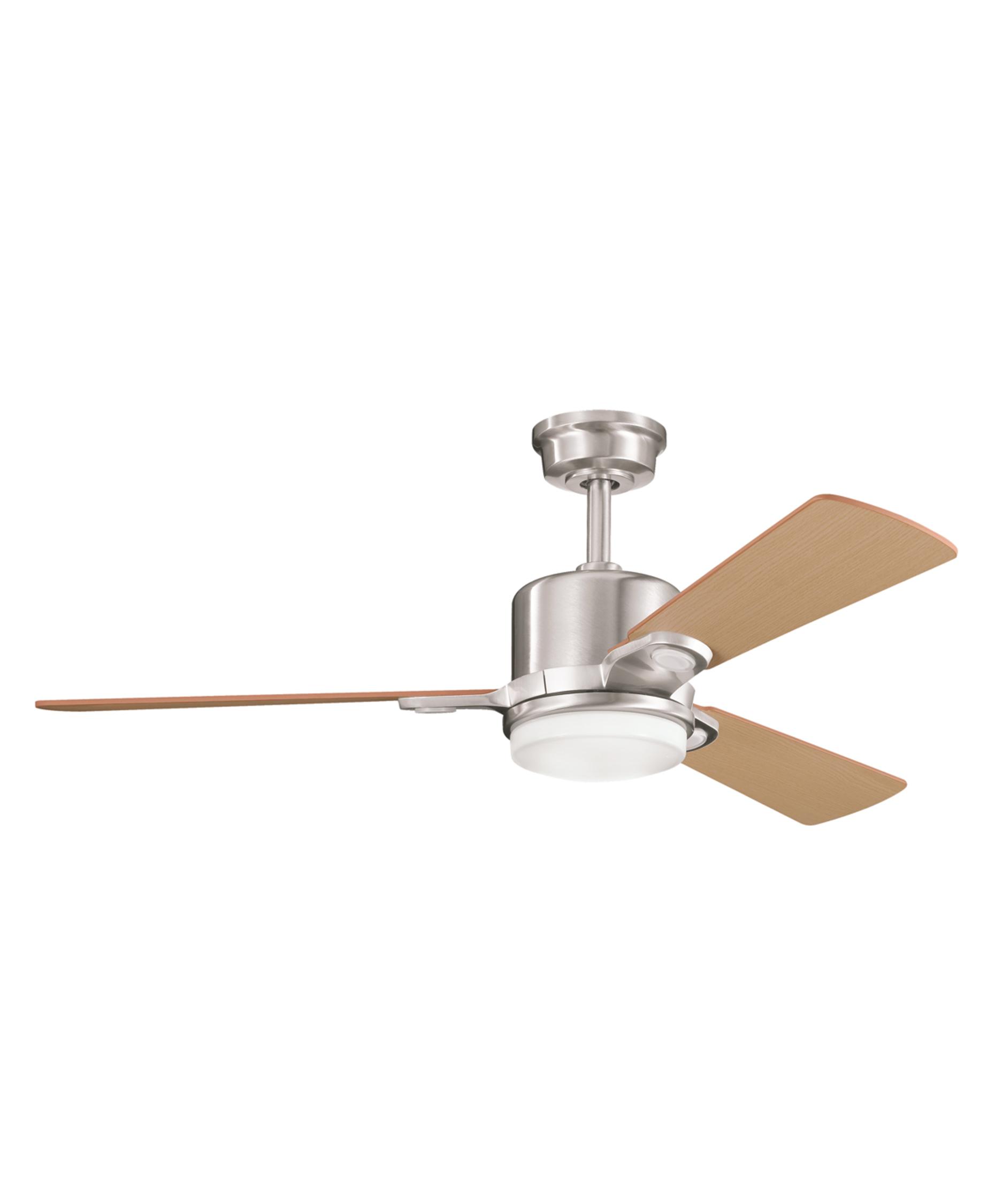 Kichler Celino 48 Inch 3 Blade Ceiling Fan Capitol Lighting 1 Shown In Brushed Stainless Steel Finish And White Cased Opal Inside Clear Outside Glass