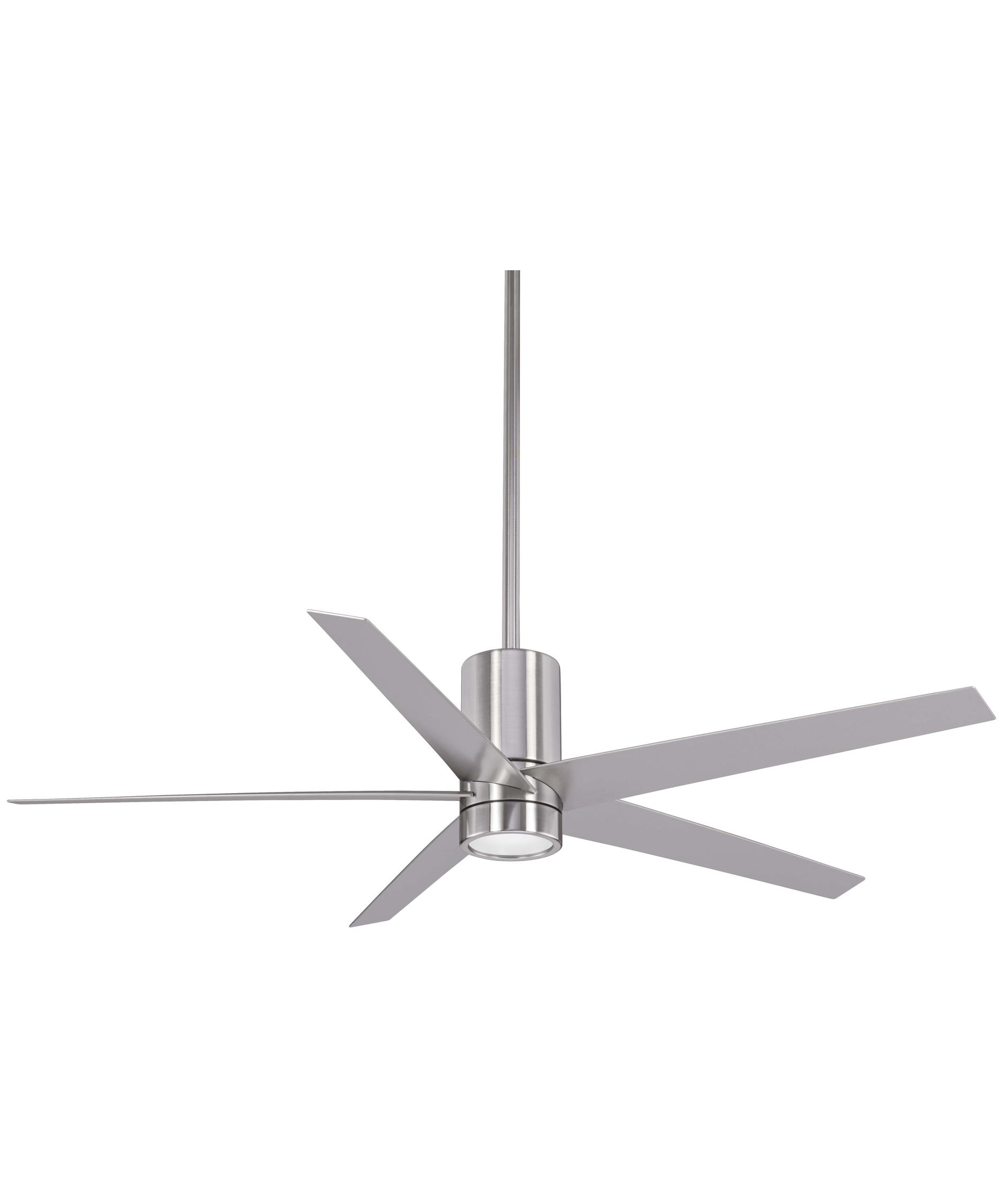 Minka Aire F828 Symbio 56 Inch 5 Blade Ceiling Fan Capitol Shown In Brushed Nickel Finish