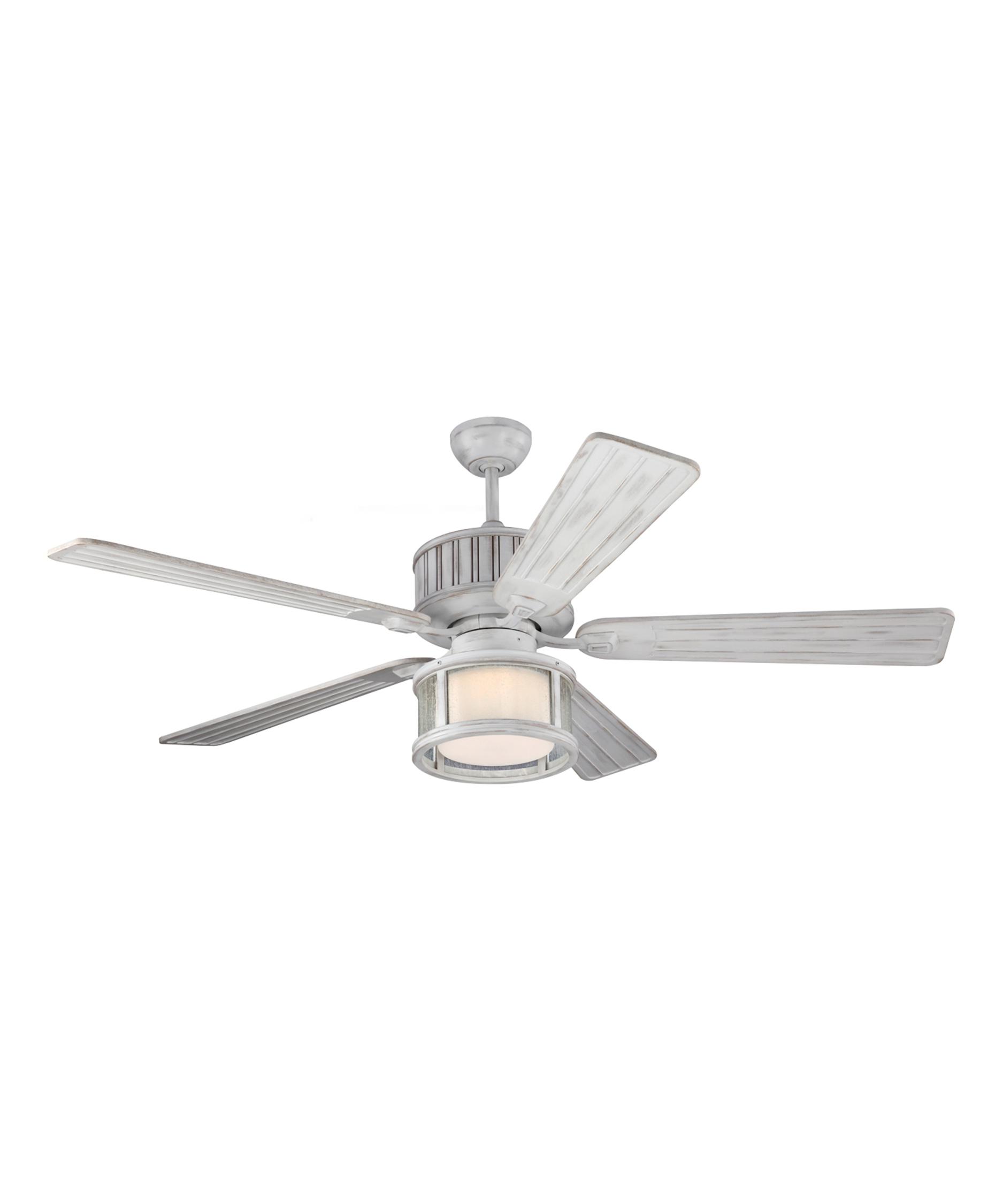 Monte Carlo 5tlr54 Tillbury 54 Inch 5 Blade Ceiling Fan Capitol Shown In Chalk White Finish And Clear Seeded Glass