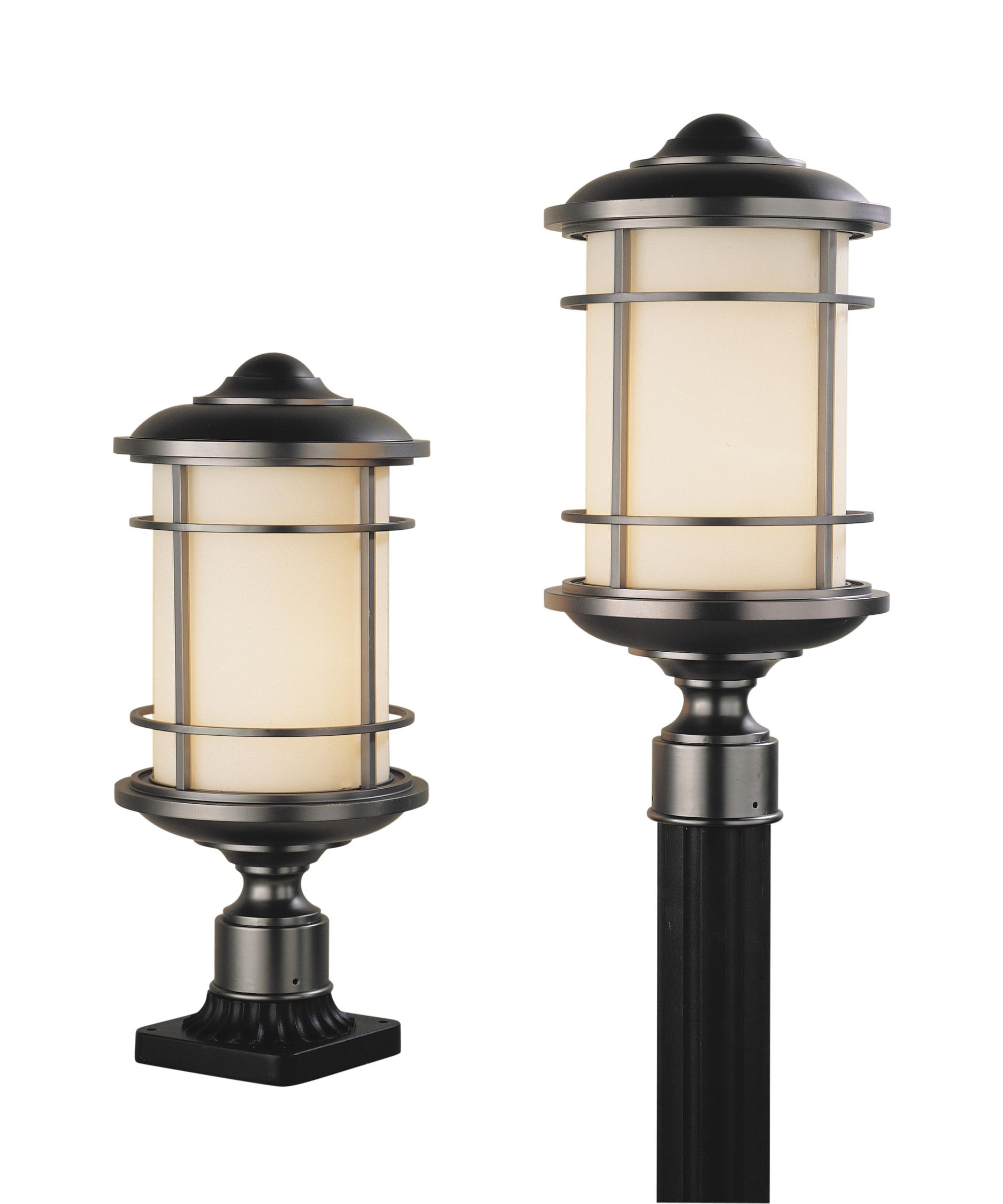Murray Feiss Ol2207 Lighthouse 9 Inch Wide 1 Light Outdoor Post Shown In Burnished Bronze Finish